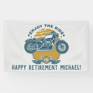 Party für die Rückgabe von Motorrädern Banner
