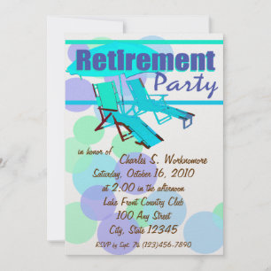 Party für die Ruhestandszeit/ Loungesessel Einladung