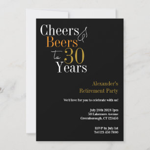 Party für die Ruhestandzeit 30 Jahre Einladung