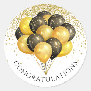 Party für die Schwarz-weiße Altersvorsorge Runder Aufkleber