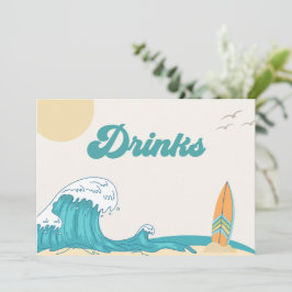 Party für die Surfhalle | Surfkarte Einladung