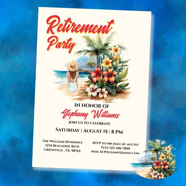 Party für die weibliche Altersversorgung Aloha Wom Einladung (Von Creator hochgeladen)