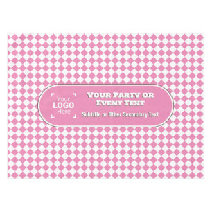 Party für Haupttext und Logos in Rosa / Weißer Dia Tischdecke