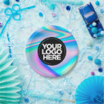 Party für Ihr Firmenlogo Pappteller<br><div class="desc">Ihr Firmenlogo Custom Holographic Crafts Party Farbige Papier-Teller für Geburtstage oder Firmenfeiern</div>