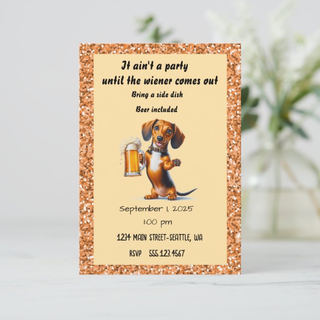 Party für jeden Fall Einladung (Stehend Vorderseite)