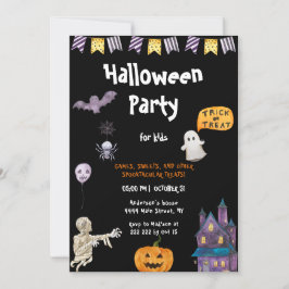 Party für Kids Halloween Einladung