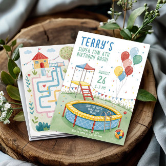 Party für Kinder im Freien Einladung