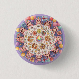 Party für Kinder mit Einhorn Button