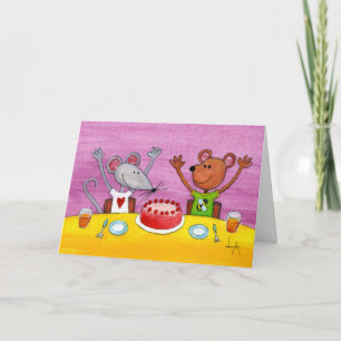 Party für Maus und Bär Karte