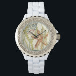 Party für mehrfarbige Muschel Armbanduhr<br><div class="desc">Charikilia Zarris ist eine talentierte Künstlerin, die für ihr Meereskunstwerk bekannt ist. Ihre Bilder sind friedlich und beruhigend und entspannen Sie mit jedem Bild. Dieses Wasserkunstwerk mit Seestern und einer Conch-Muschel, die das Zentrum von allen bildet, grenzt an einen schönen Seetang. Dieses Bild wird auf jedem fertigen Produkt großartig aussehen....</div>