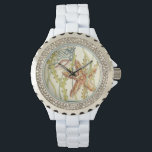 Party für mehrfarbige Muschel Armbanduhr<br><div class="desc">Charikilia Zarris ist eine talentierte Künstlerin, die für ihr Meereskunstwerk bekannt ist. Ihre Bilder sind friedlich und beruhigend und entspannen Sie mit jedem Bild. Dieses Wasserkunstwerk mit Seestern und einer Conch-Muschel, die das Zentrum von allen bildet, grenzt an einen schönen Seetang. Dieses Bild wird auf jedem fertigen Produkt großartig aussehen....</div>