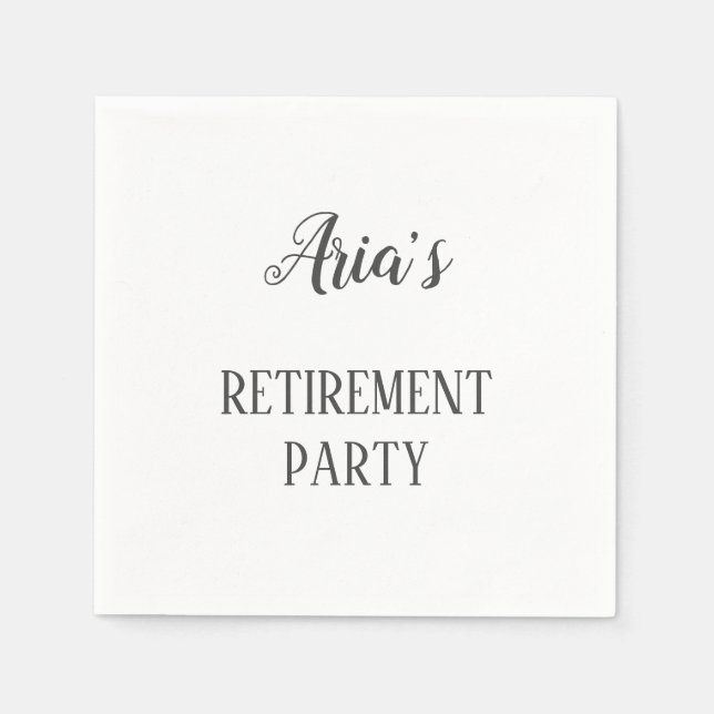 Party für Minimalistische Altersversorgung Napkins Serviette (Vorderseite)