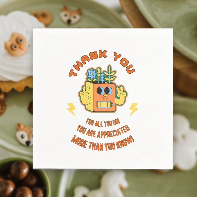 Party für Mitarbeiter des Unternehmensteams - Viel Serviette (Business Team Employee Volunteer Party Thank You Napkins)