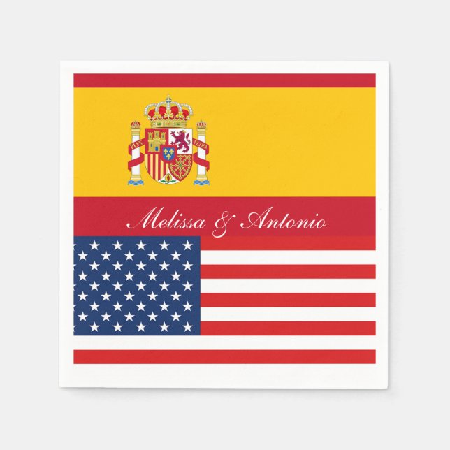 Party für personalisierte amerikanische und spanis serviette (Vorderseite)