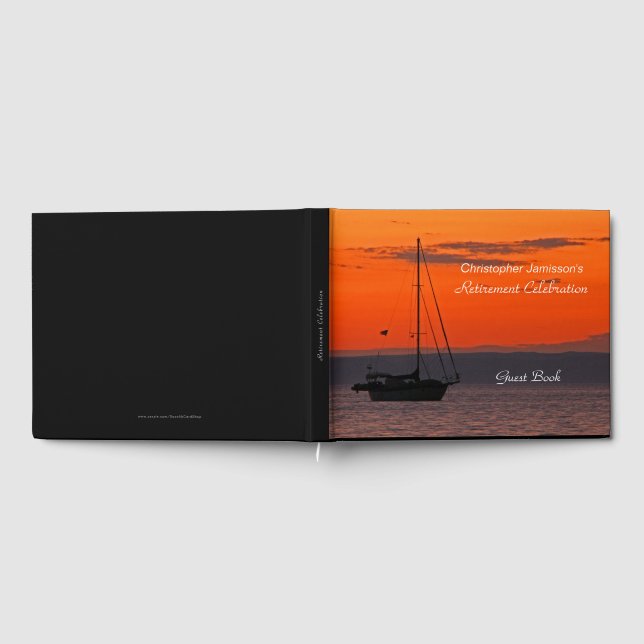 Party für personalisierte Pension, Segelboot Gästebuch (Voll)