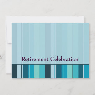 Party für Rentenzahlungen Royal Blue Stripes Einladung