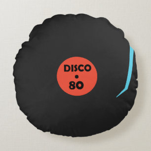 Party für Schallplatten Rund Kissen Disco Music