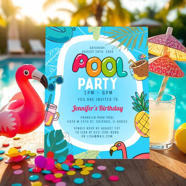 Party für Spaß und Farben im Pool | Palm Schwimmen (Von Creator hochgeladen)