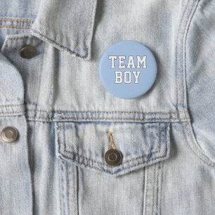 Party für Team Boy Blue Baby Gender Button