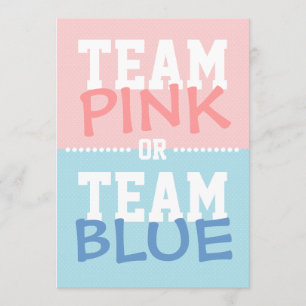 Party für Team Pink oder Team Blue Baby Gender Rev Einladung