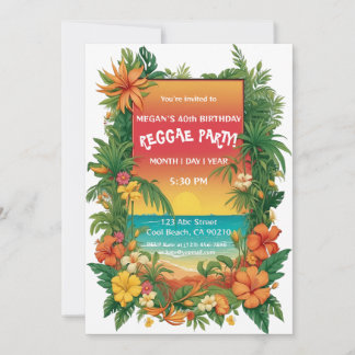 Party für tropische Flora und Fauna individuell an Einladung