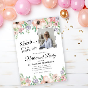 Party für Überraschungen Ruhestand Elegante Pastel Einladung