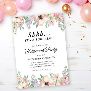 Party für Überraschungen Ruhestand Elegante Pastel Einladung