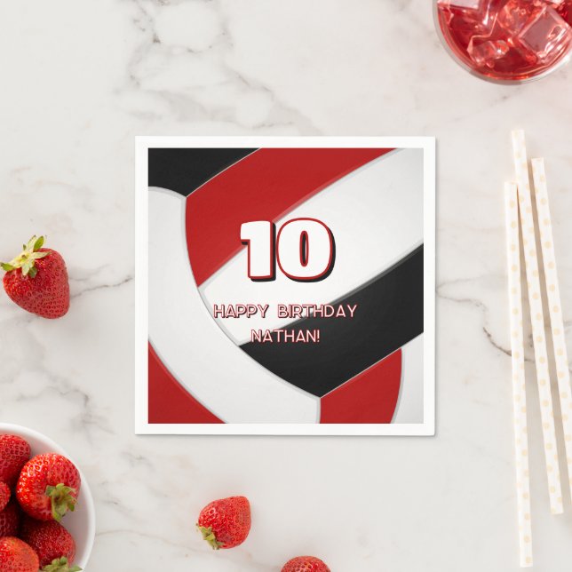 Party für Volleyball Serviette (Beispiel)