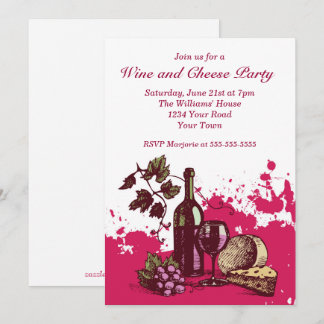 Party für Wein und Käse Einladung