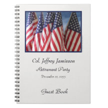 Party Gästebuch, amerikanische Flaggen, Name