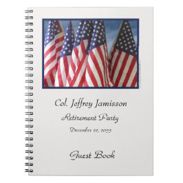 Party Gästebuch, amerikanische Flaggen, Name Notizblock