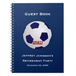 Party Gästebuch, Fußball, Name Spiral Notizblock