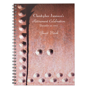 Party Gästebuch, Imitate Rusty Metal Notizblock