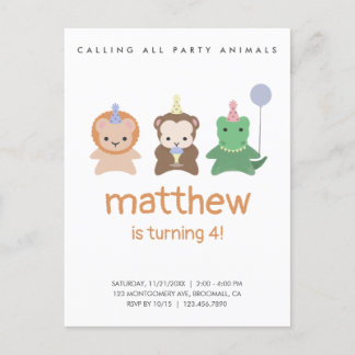 Party Geburtstag Einladung Postkarte