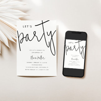 Party Geburtstagsfeier Einladung