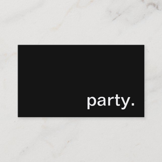 Party-Geschäfts-Karte Visitenkarte (Vorderseite)