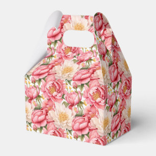 Party-Geschenkbox mit rosa Pfingstrosen Geschenkschachtel