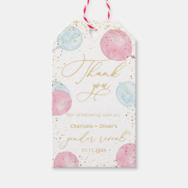 Party-Geschenketiketts für Rosa und Blaues Geschle Geschenkanhänger