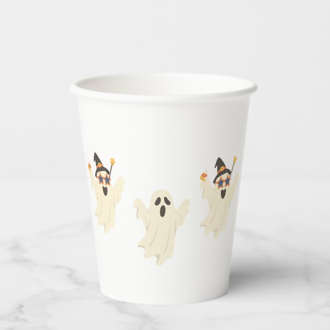 Party Ghost - Fun Halloween Vibes Pappbecher (Vorderseite)