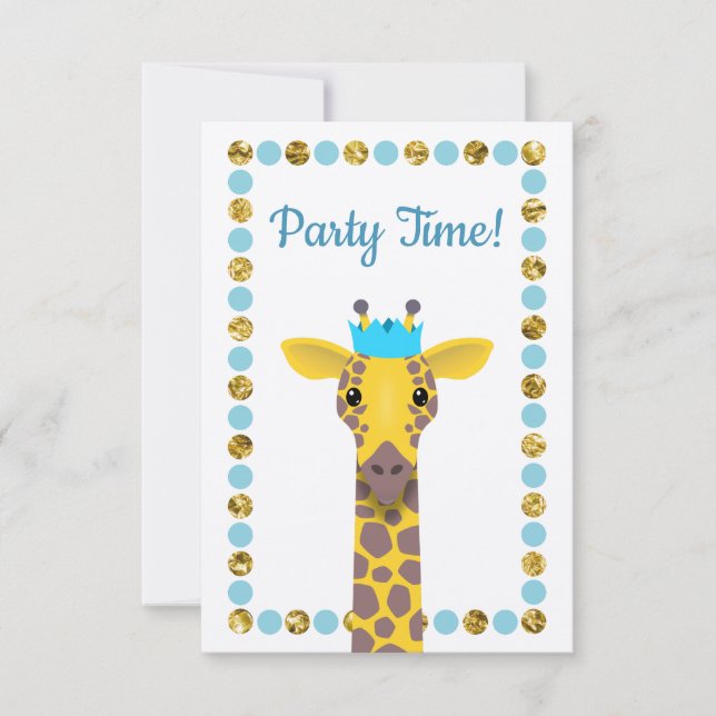 Party Giraffe Einladung (Vorderseite)