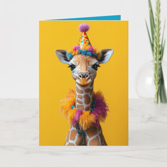 Party Giraffe Extravaganza Einladung (Vorderseite)