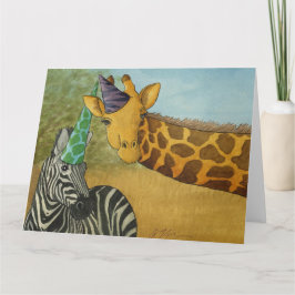 Party: Giraffe/Zebra-Karte 8.5"x11" Dankeskarte