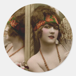 Party Girl Runder Aufkleber