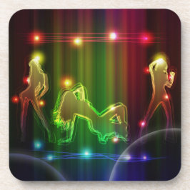 Party Girls Moderne trendige Neon Lights Getränkeuntersetzer