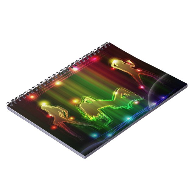 Party Girls Moderne trendige Neon Lights Notizblock (Linke Seite)