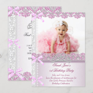 Party Girls Princess Pink Foto Einladung