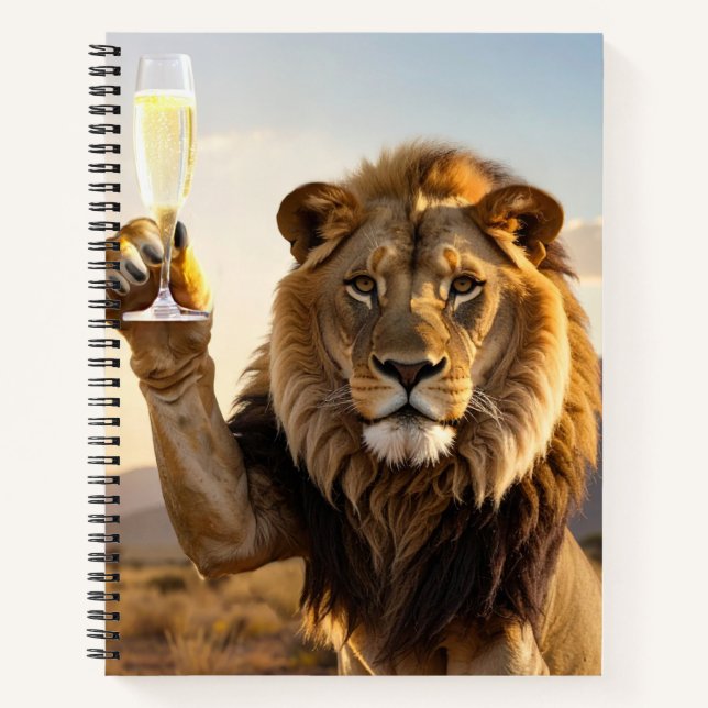 Party Glückwünsche Löwe Notizbuch (Vorderseite)