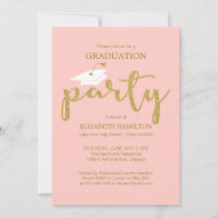 Party-Gold-Glitzer-Einladungen der High School