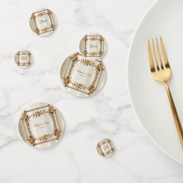 Party Gold Verziert Rectangle Dimond Blume Shiny Konfetti (Gruppe)
