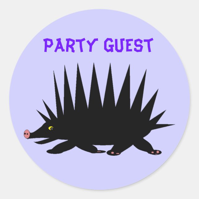 , Party Guest Runder Aufkleber (Vorderseite)